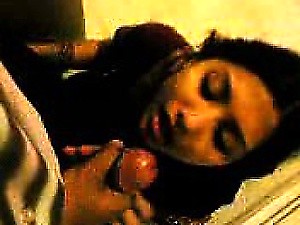 Massage babe rides fat cock after bj
